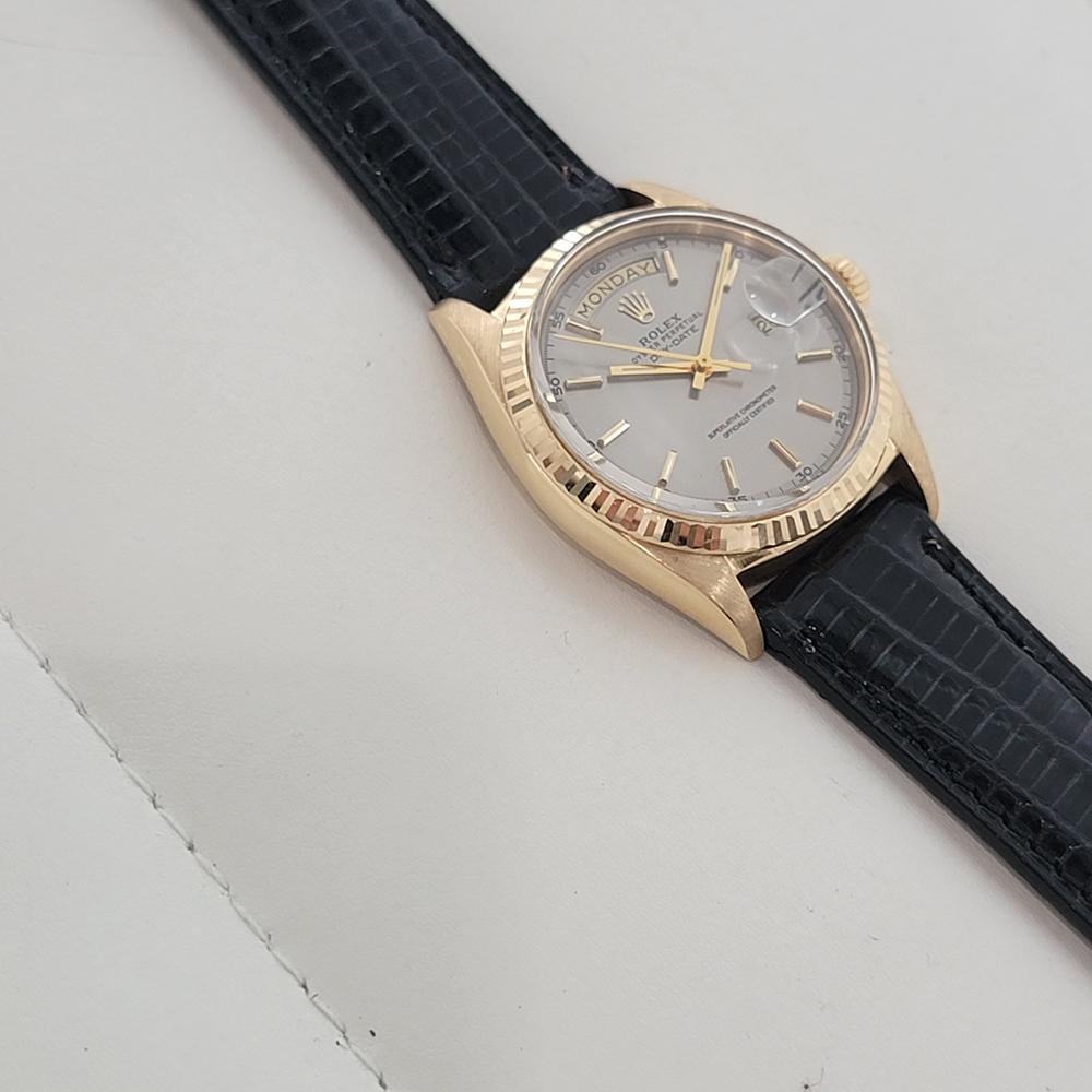 Rolex Day Date 1803 18k Oro macizo Hombre Presidente Automático 1970s Vintage RA610 en venta 2