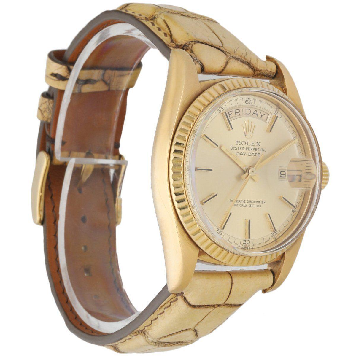 Rolex Day Date 1803 18K Yellow Gold Men's Watch In Excellent Condition In Great Neck, NY