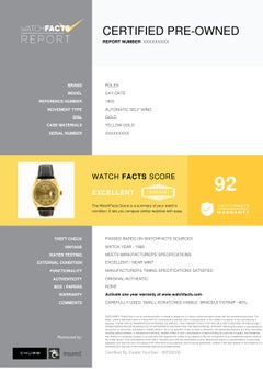Rolex Day-Date 1803, Gold Dial, Certified and Warranty