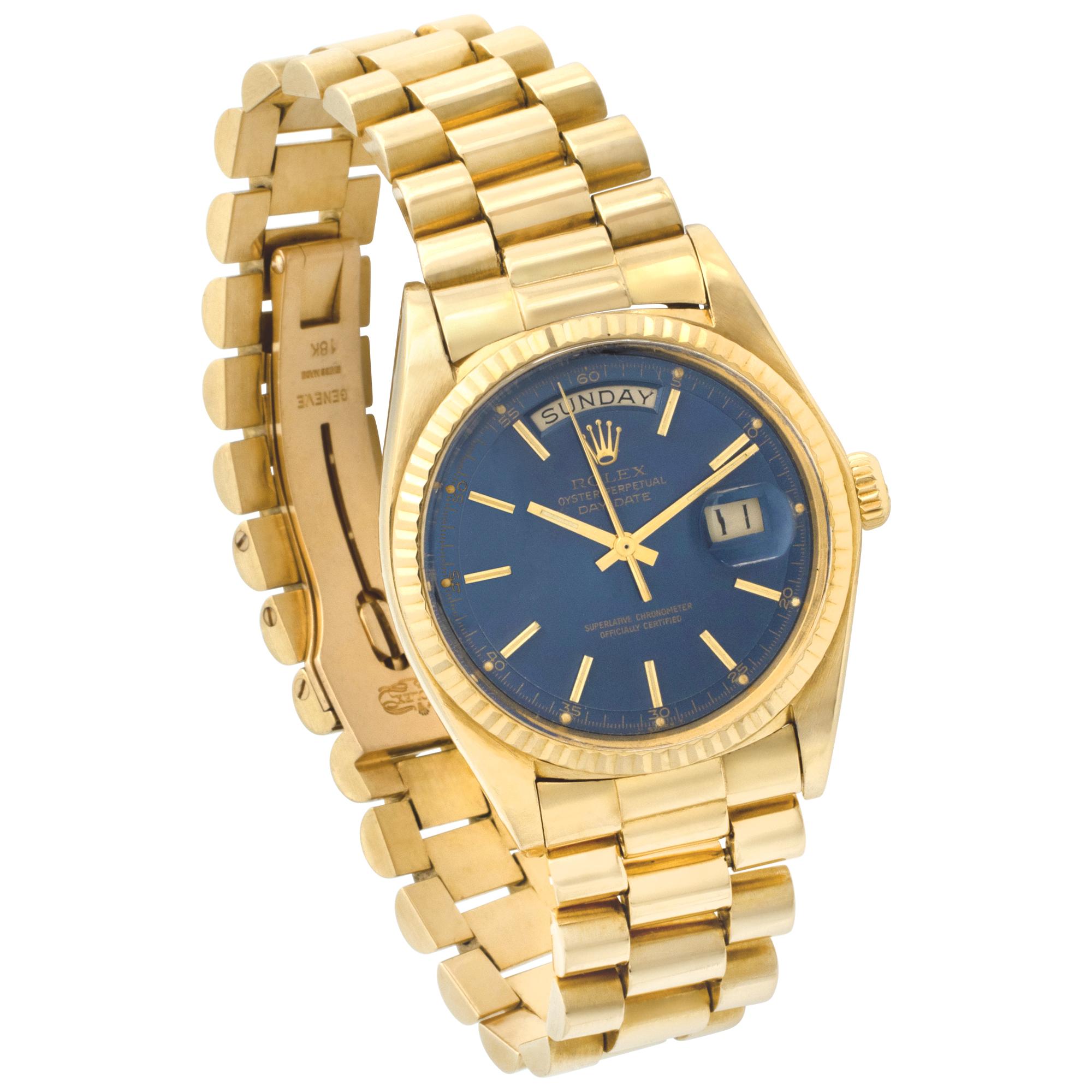 Rolex Day-Date 1803 in yellow gold 36mm automatic watch In Excellent Condition In Surfside, FL