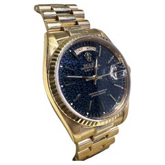 Rolex Day-Date 18038 18k Yellow Gold Blue Celebration Dial 36mm Watch