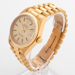 Rolex Day-Date 18038, 36mm 18ct yellow gold case, president bracelet, year 1980