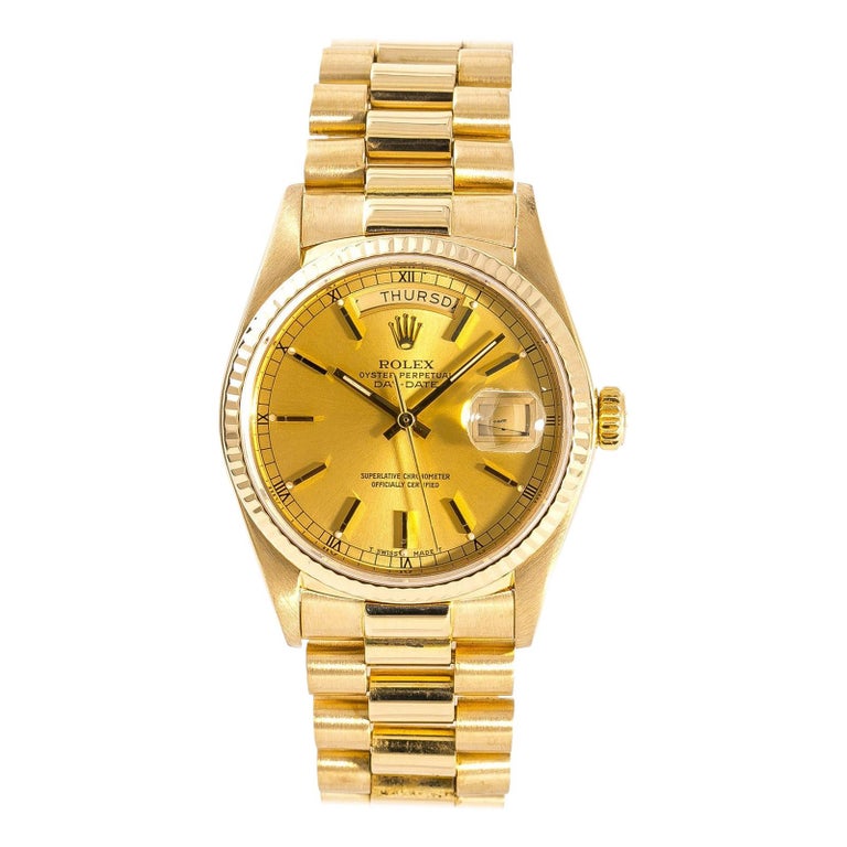 Rolex Day-Date 18038, Brown Dial, Certified and Warranty For Sale at ...