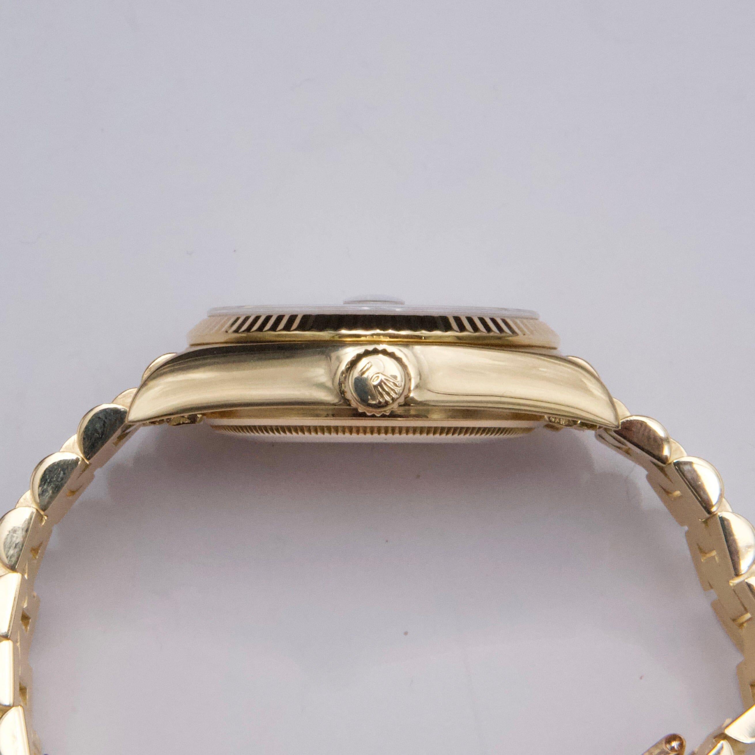 Rolex Day Date 18038 Champagne Or jaune 18K Montre homme en vente 1