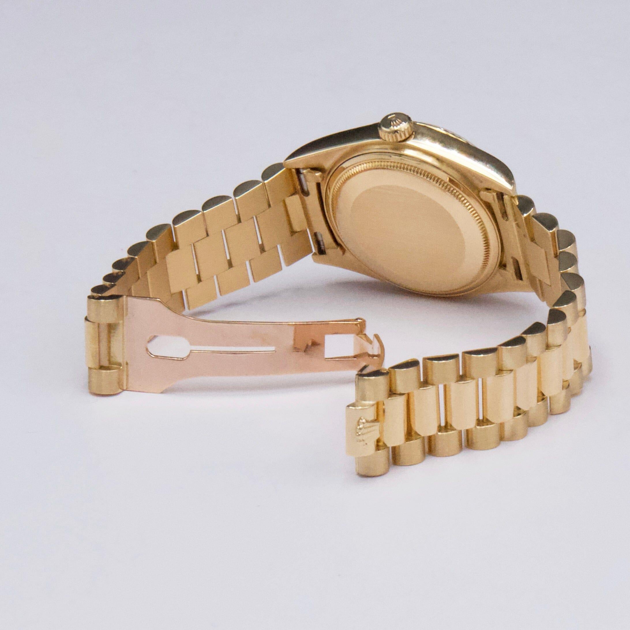 Rolex Day Date 18038 Champagne Or jaune 18K Montre homme en vente 3