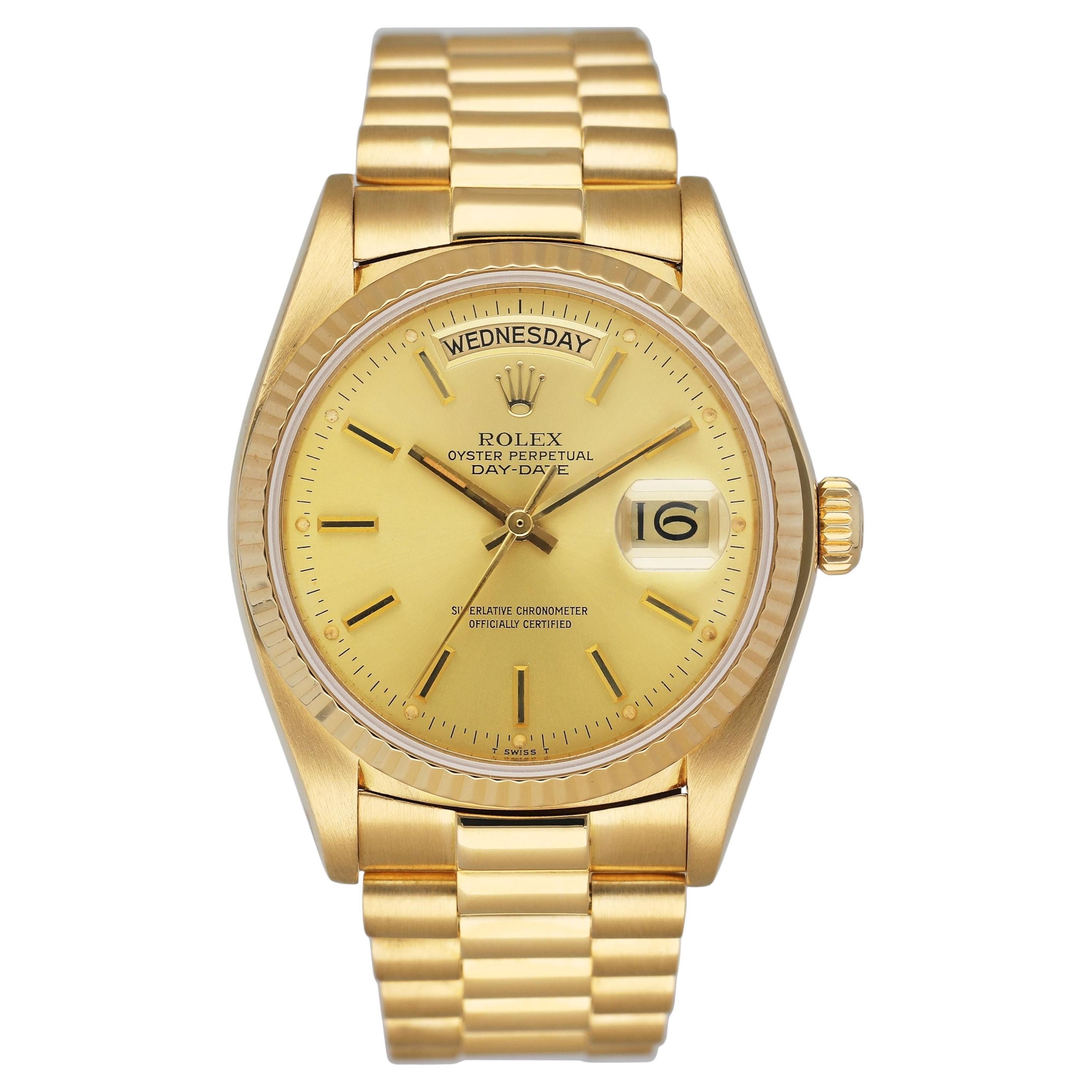 Rolex Day Date 18038 Champagne Orologio da uomo in oro giallo 18 carati