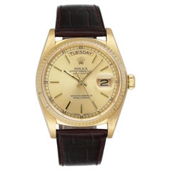 Vintage Rolex Day Date 18038 Champagne Dial 18K Yellow Gold Mens Watch
