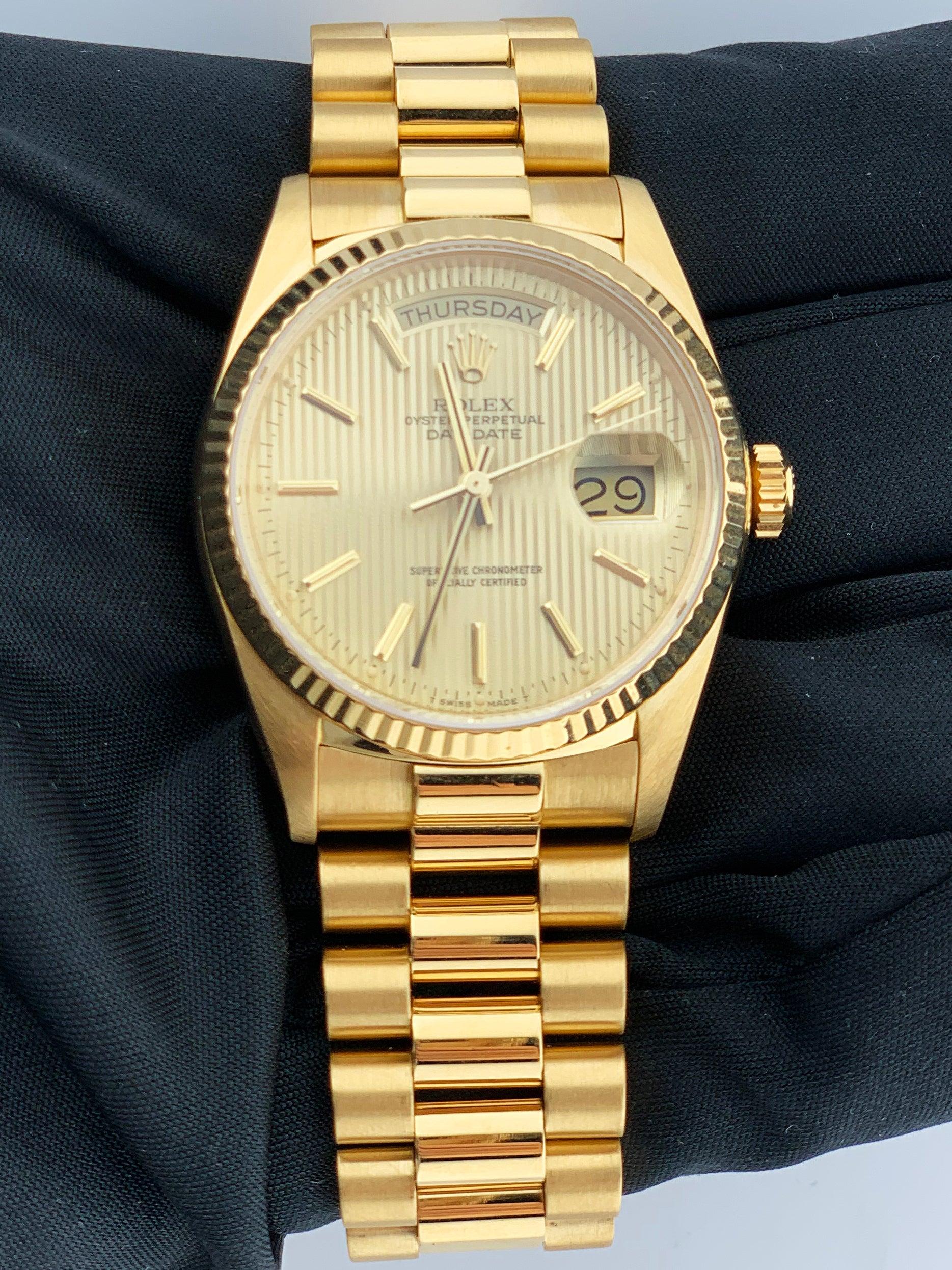 rolex day date tapestry dial