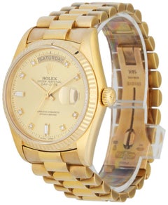 Rolex Day Date 18038 President Diamond Dial Men's Watch