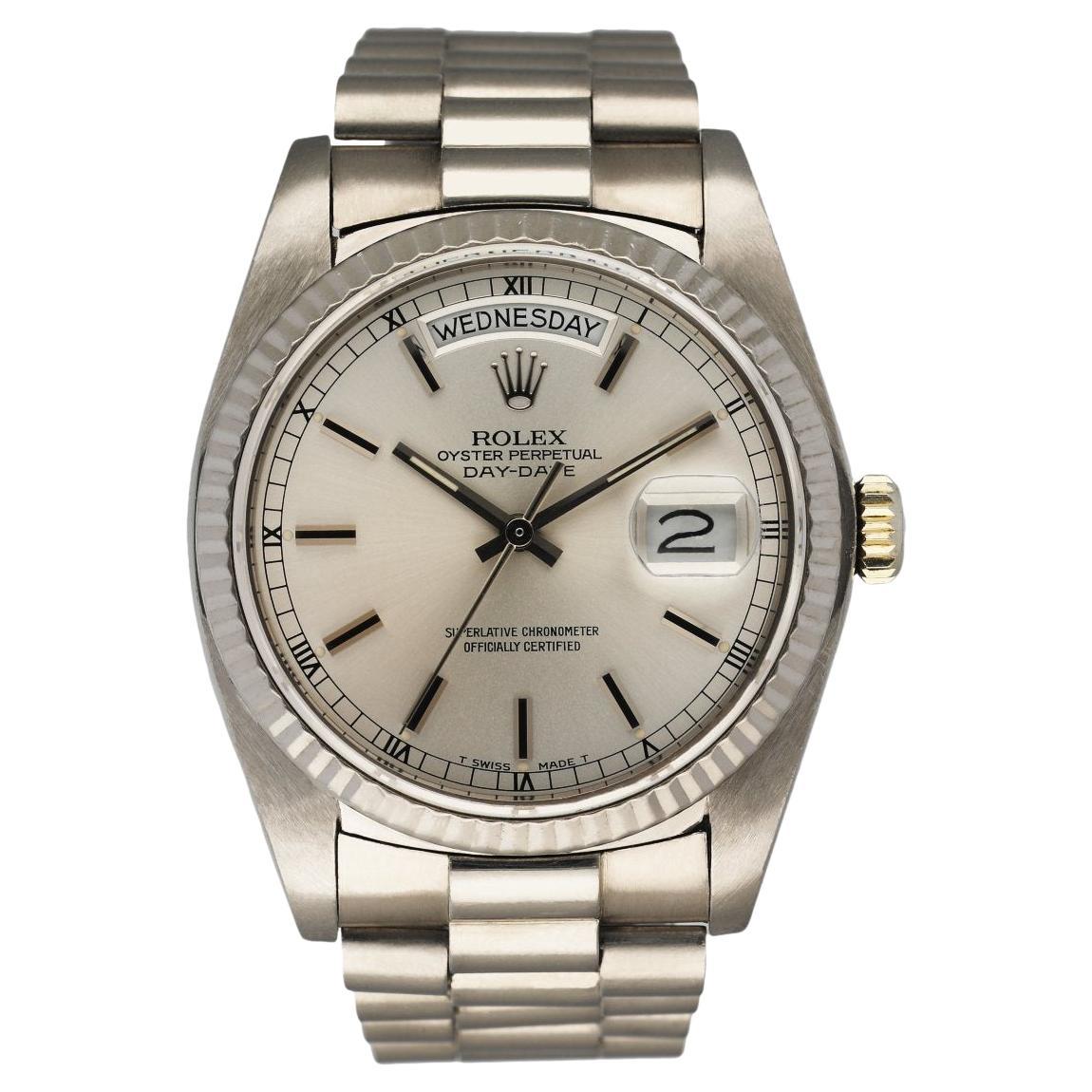 Rolex Day-Date 18039 18K White Gold Men's Watch