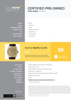 Rolex Day-Date 18078, Silver Dial, Certified and Warranty