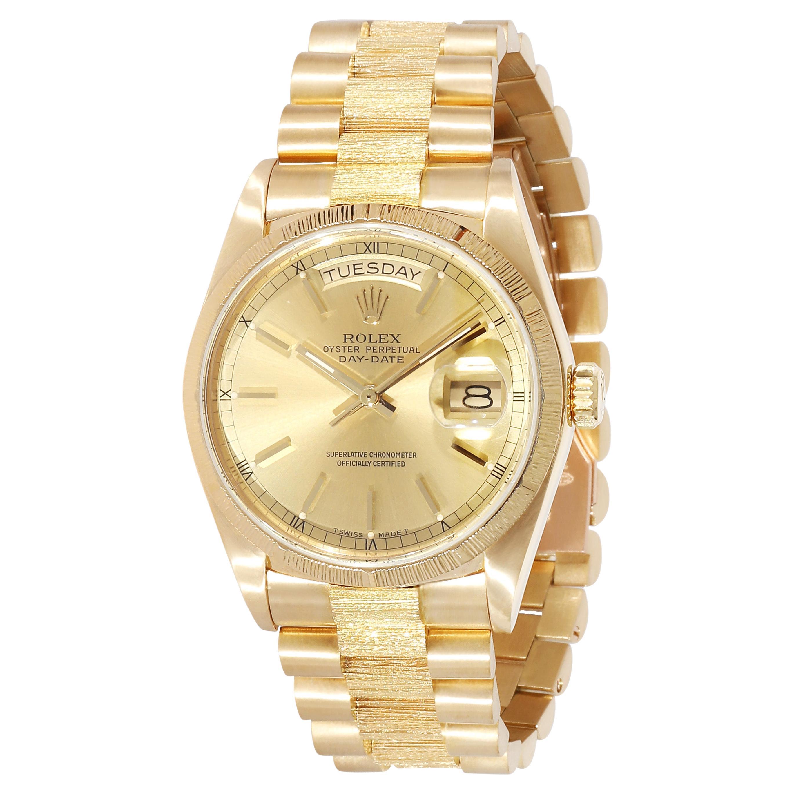 Rolex Day-Date 18078 Men's Watch in 18kt Yellow Gold For Sale