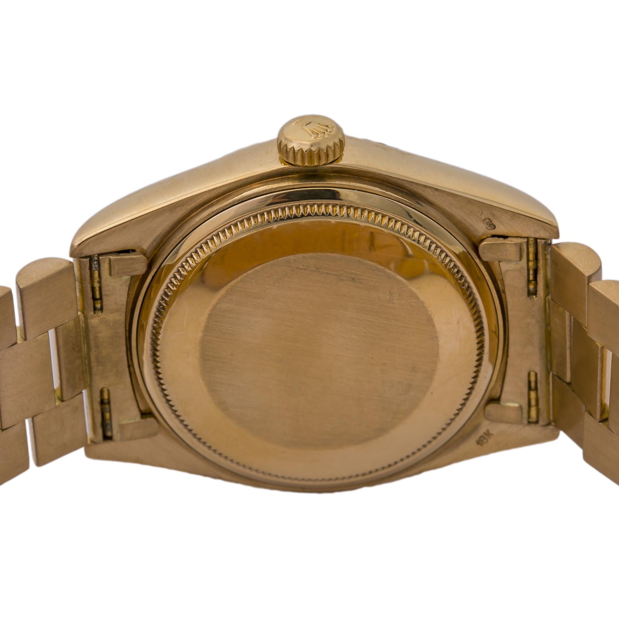 Contemporary Rolex Day-Date 18078 President Tiffany Dial Spanish Date Wheel 18k For Sale