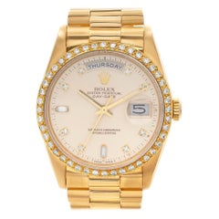 Rolex Day-Date 18238 18 Karat Champagne Dial Automatic Watch Certified Authentic