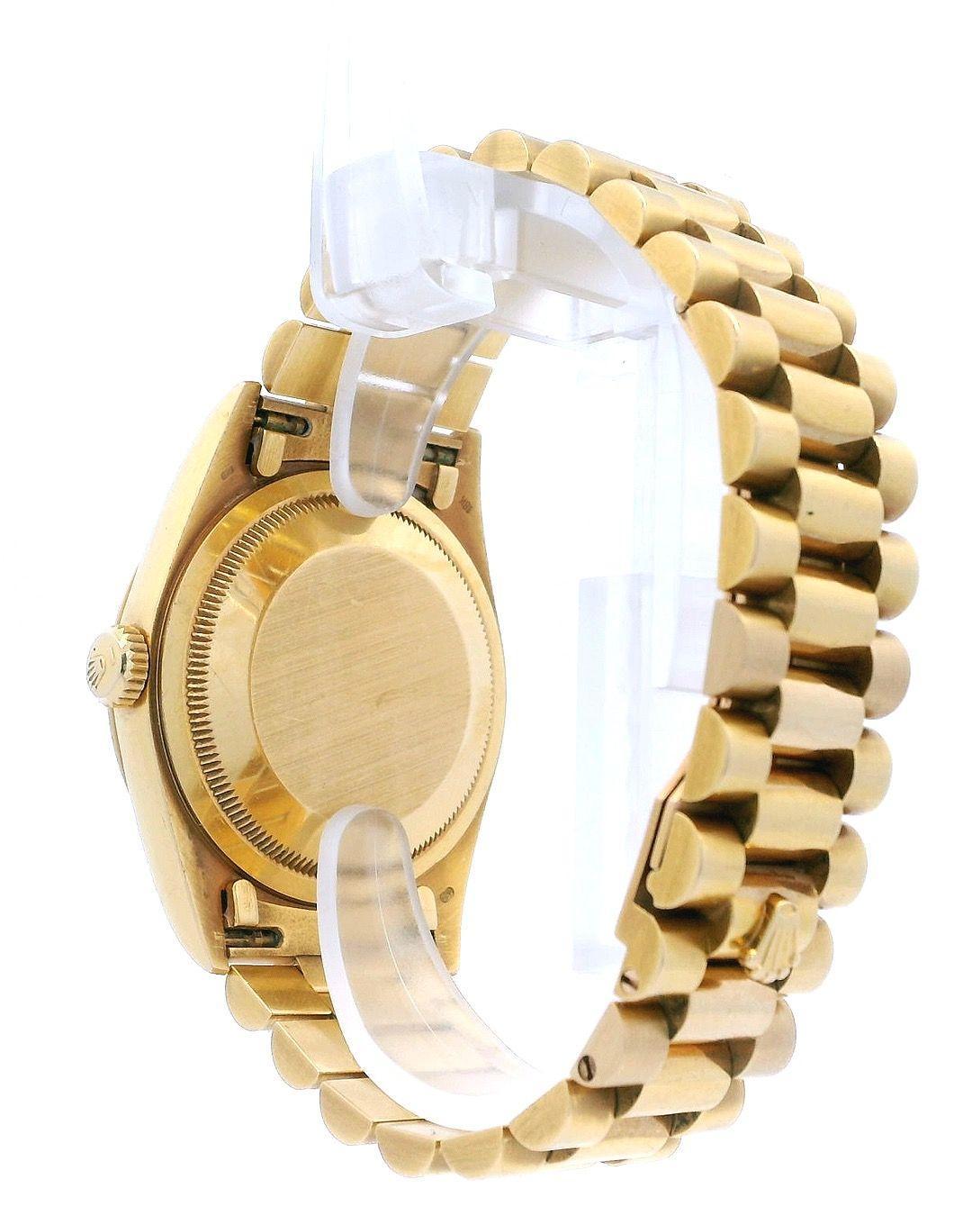 Rolex Day-Date 18238 18K Yellow Gold  Anniversary Diamond Dial Watch 1
