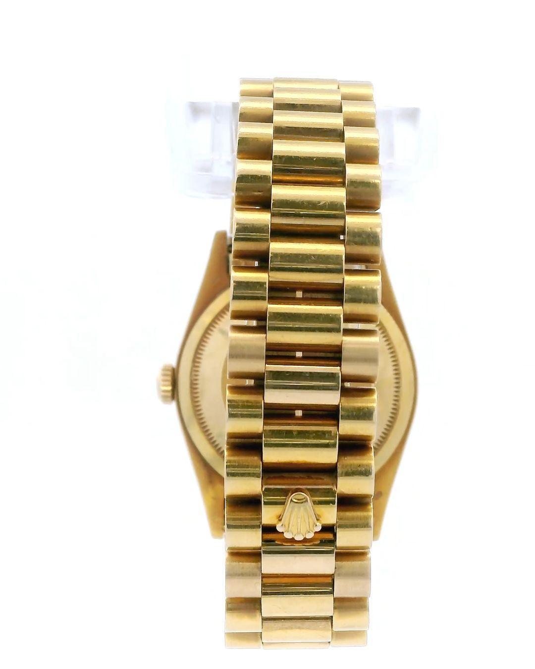 Rolex Day-Date 18238 18K Yellow Gold  Anniversary Diamond Dial Watch 2