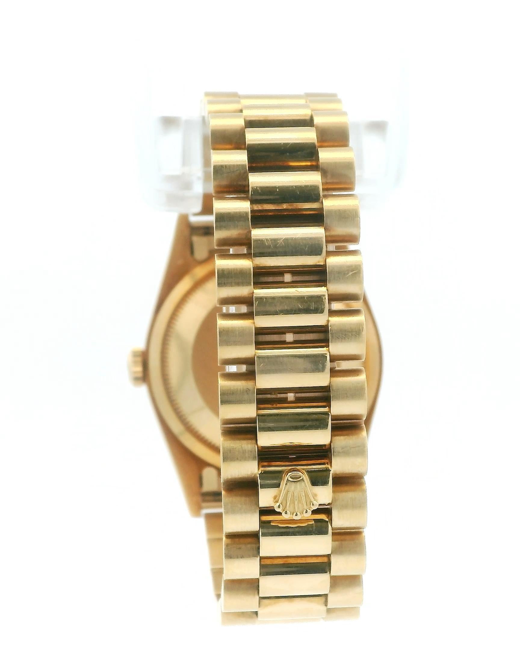 Montre Rolex Day Date 18238 Or jaune 18K Cadran Aventurine 