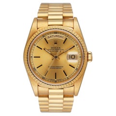 Retro Rolex Day Date 18238 18K Yellow Gold Mens Watch