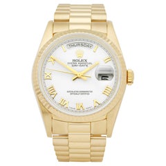 Montre unisexe Rolex Day-Date 18238 en or jaune