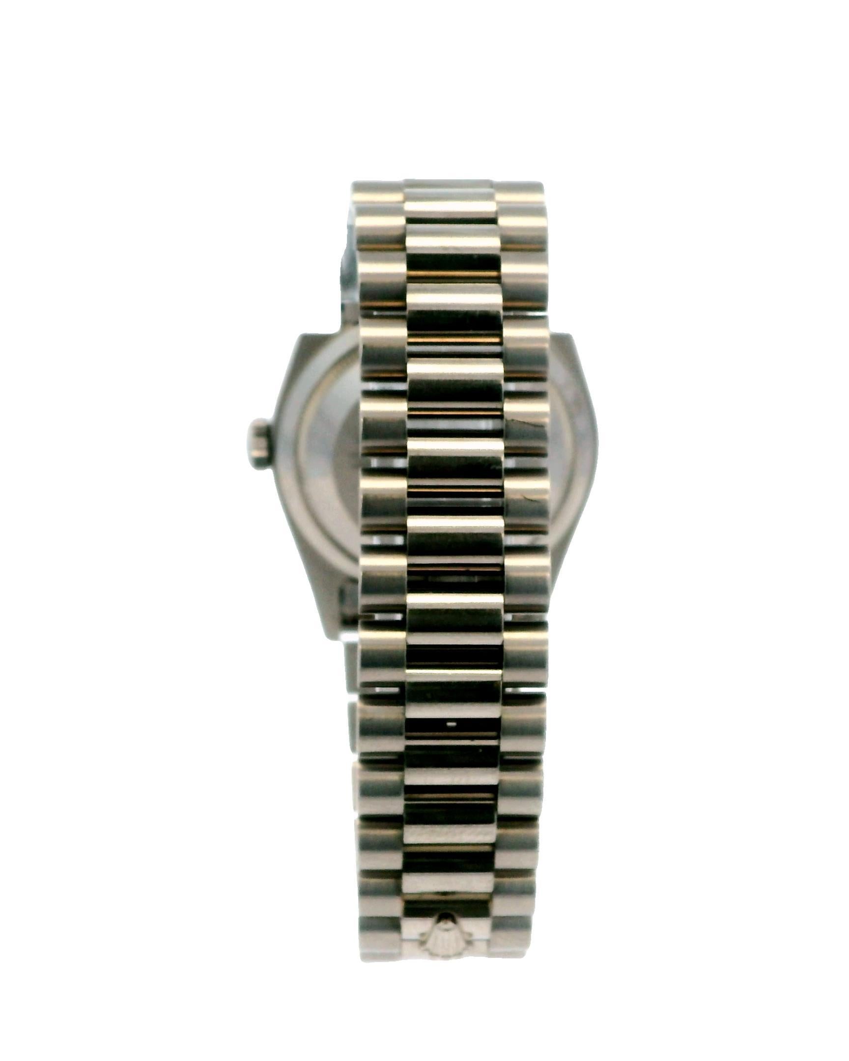 Rolex Day-Date 18239 Uhr aus 18 Karat Weißgold im Angebot 4