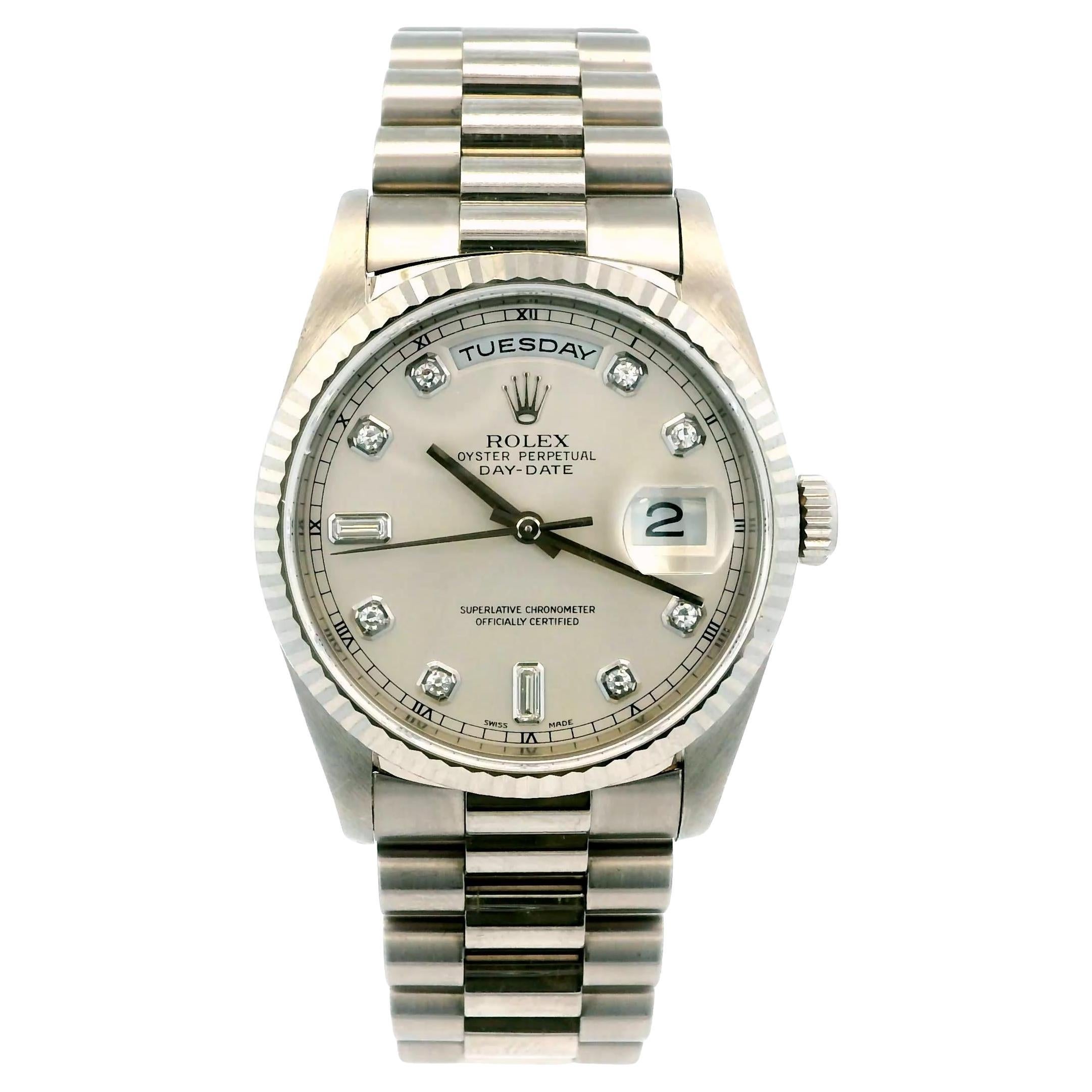 Rolex Montre Day-Date 18239 en or blanc 18 carats