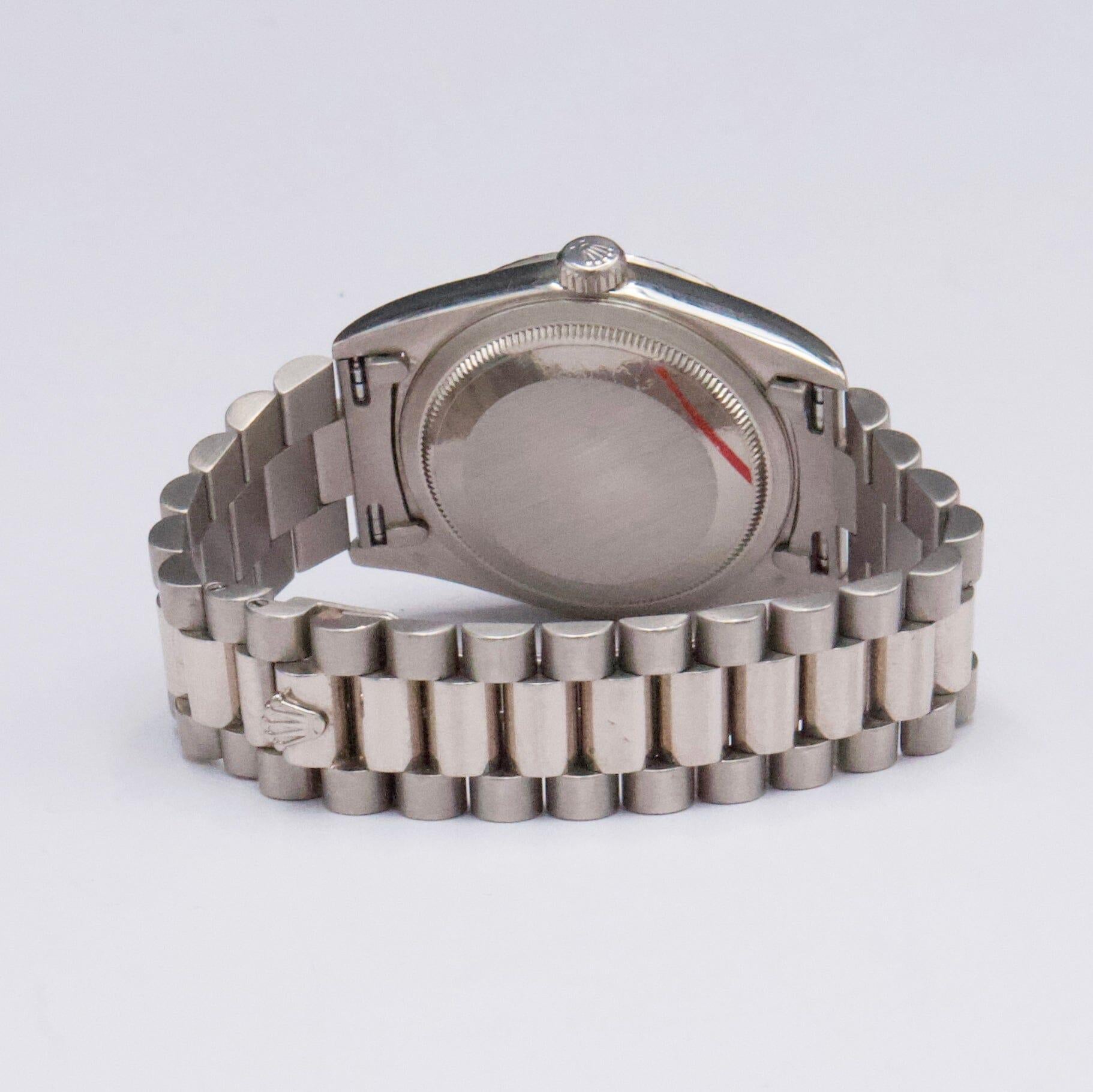Rolex Day Date 18239 Weißes römisches Zifferblatt Herrenuhr mit Box im Angebot 3