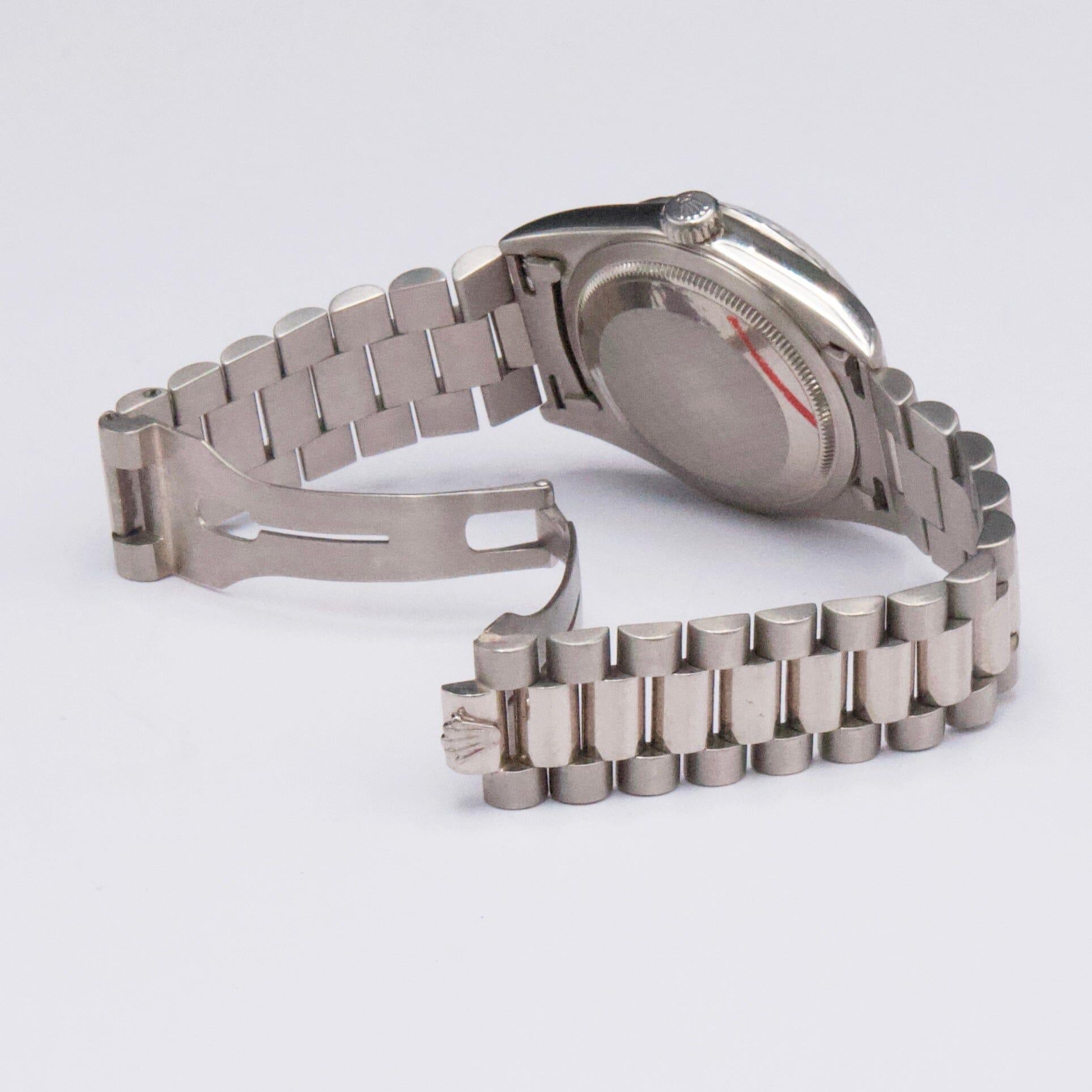 Rolex Day Date 18239 Weißes römisches Zifferblatt Herrenuhr mit Box im Angebot 4