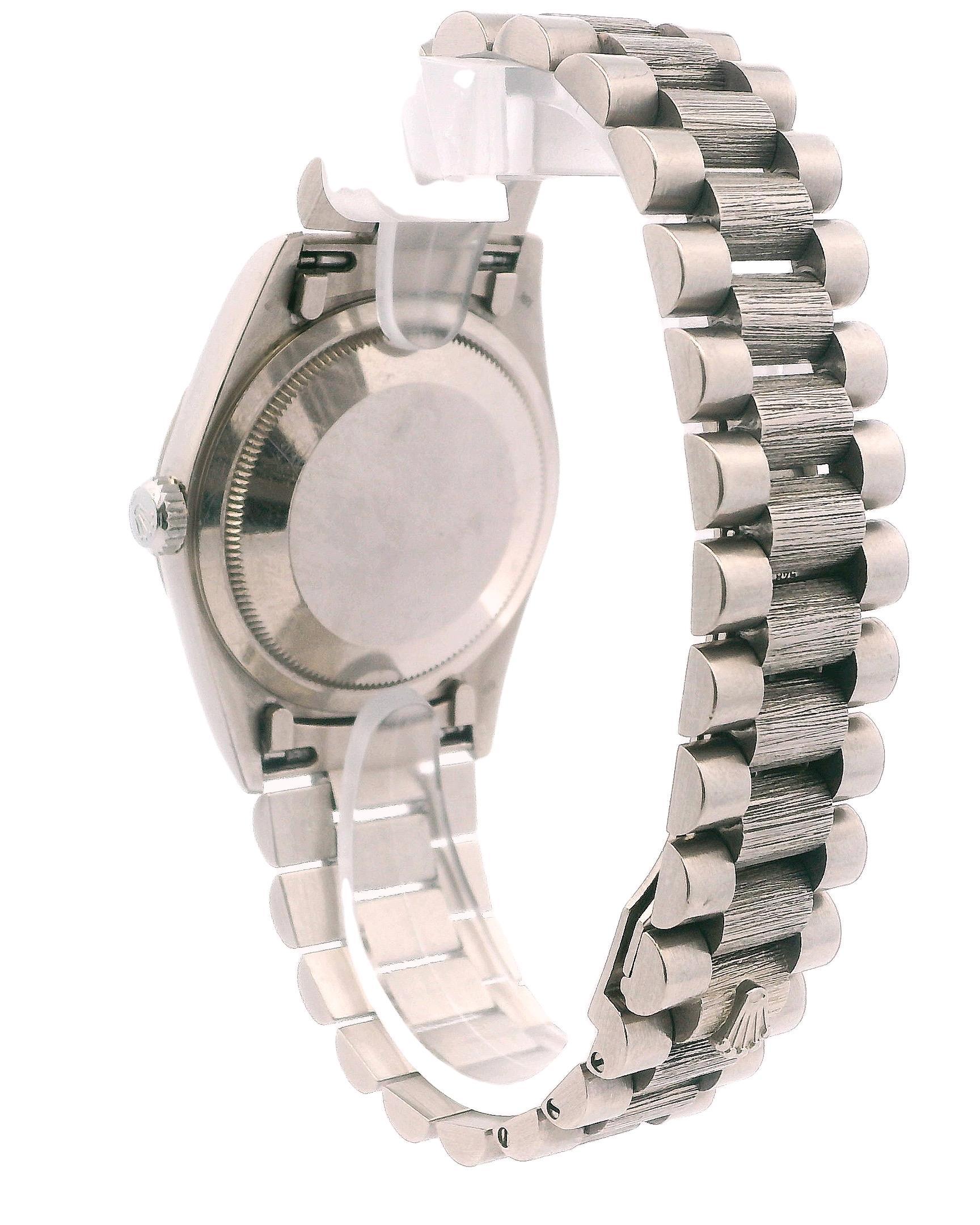 Rolex Day Date 18249 Green Malachite Dial Bark Finish Watch For Sale 2