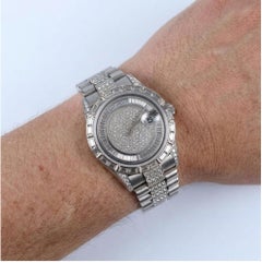 Rolex Day-Date 18k White Gold Diamond Custom Watch