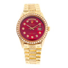 Retro Rolex Day-Date  18k yellow gold Automatic Wristwatch Ref 1803