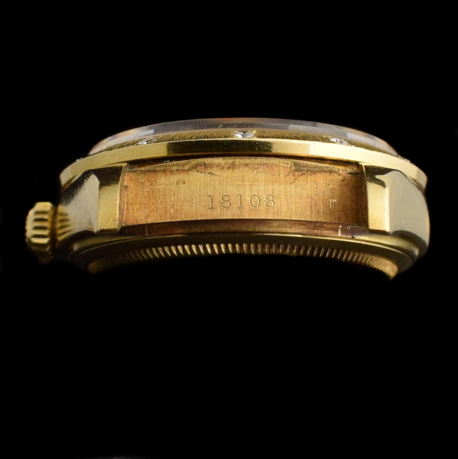 Rolex Day-Date 18K Gelbgold Bark Jubiläumsjahr 18108 Uhr & Papier 1986 1