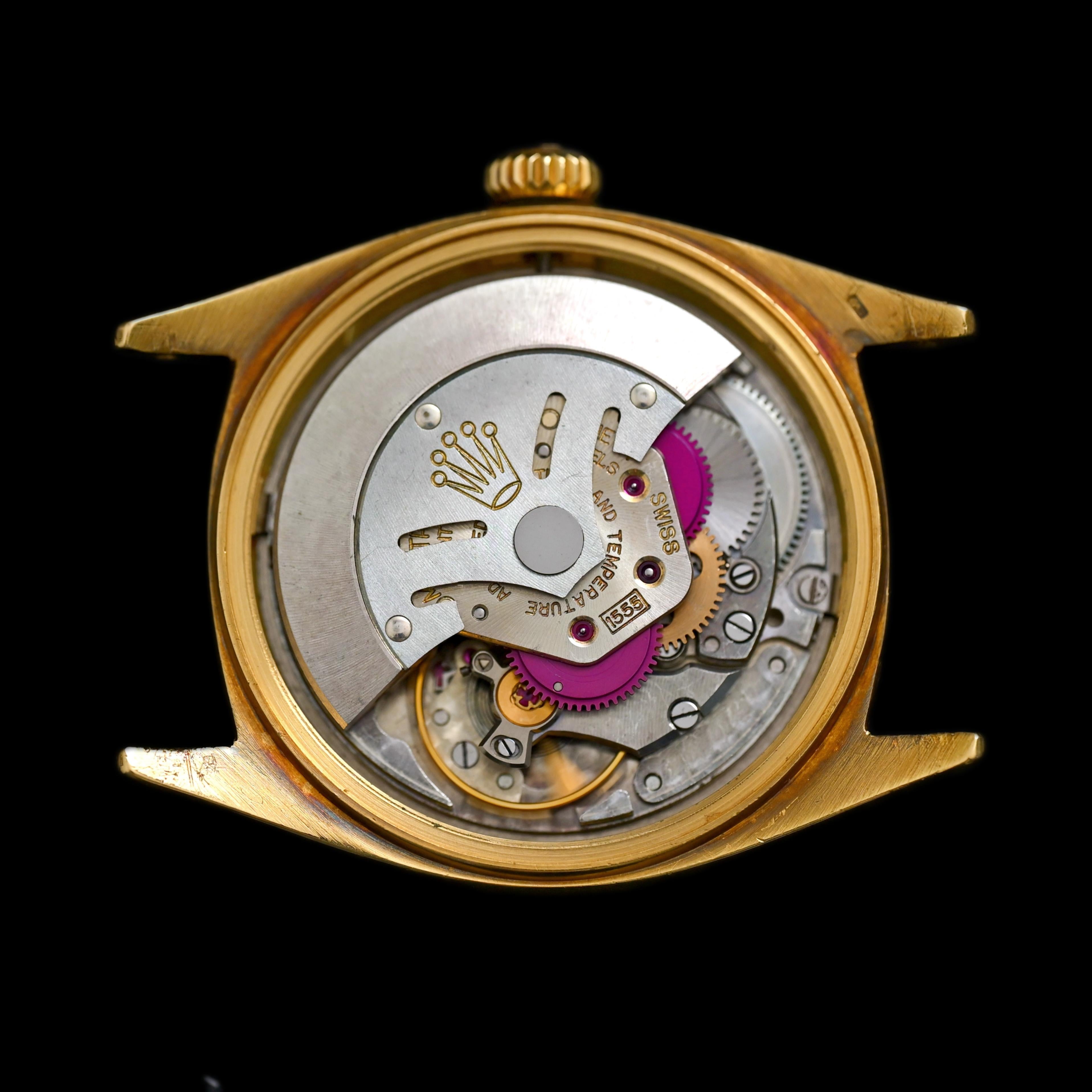 Women's or Men's Rolex Day-Date 18K Yellow Gold Gold Dial 1803 Automatic Watch, 1962