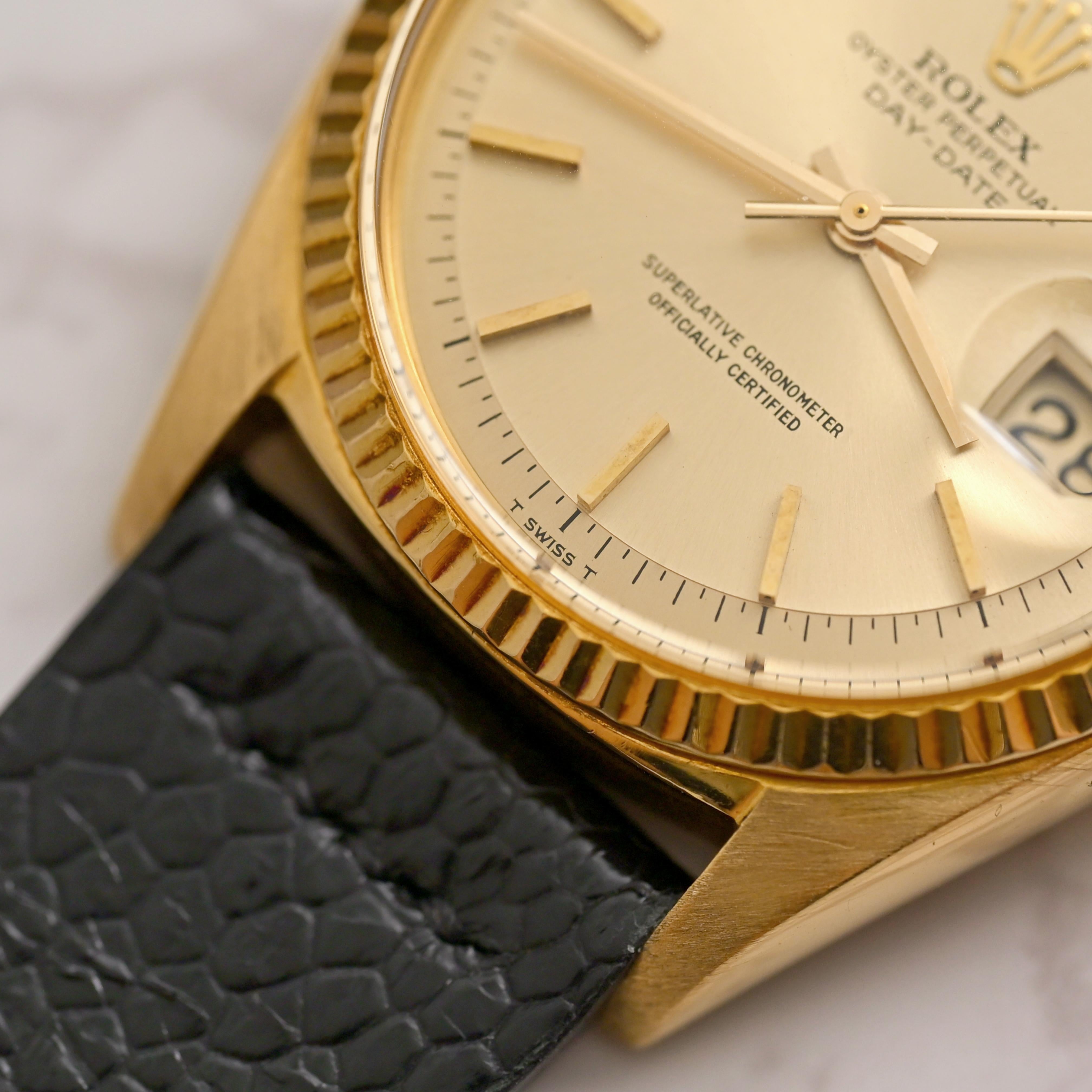 Rolex Day-Date 18K Yellow Gold Gold Dial 1803 Automatic Watch, 1970 2