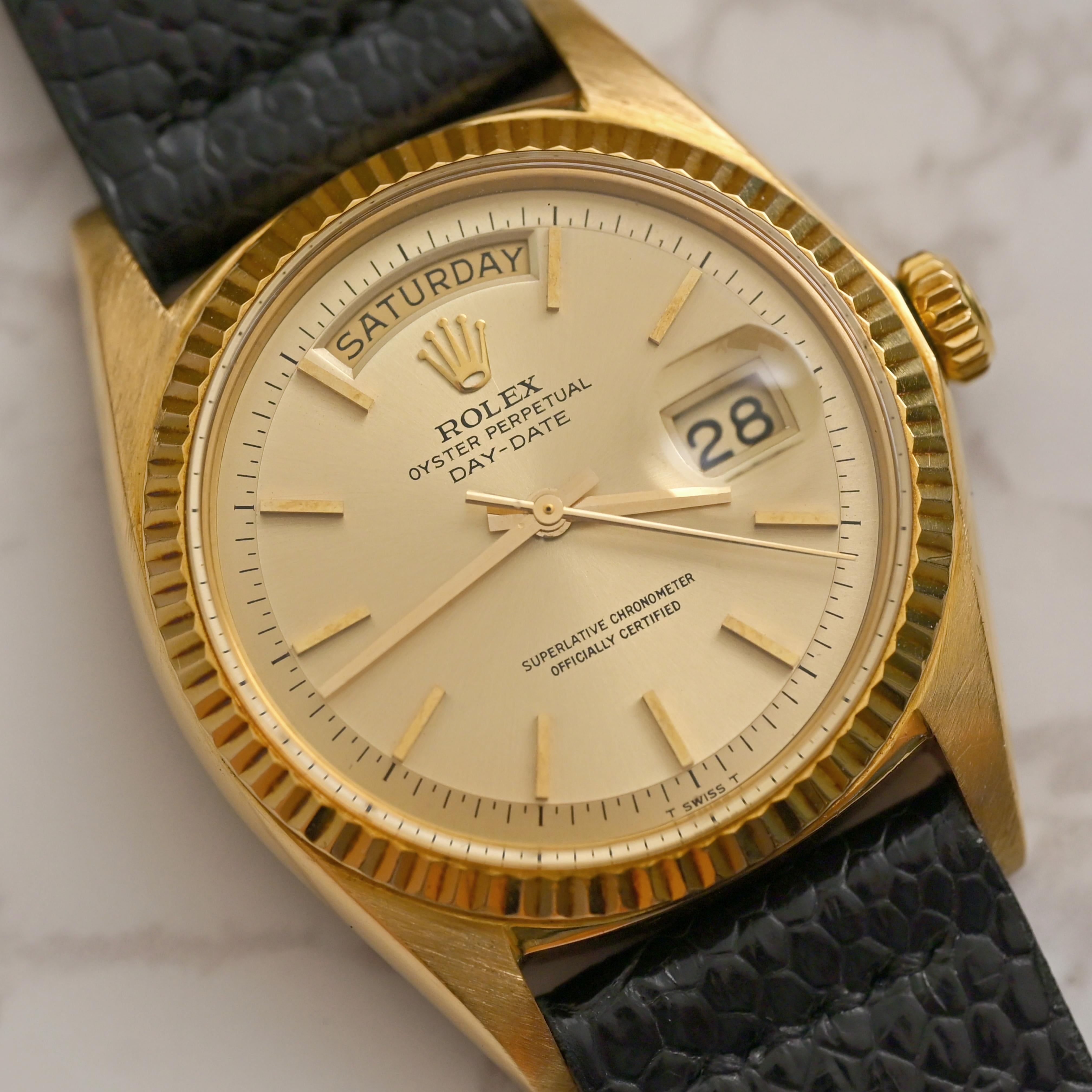 Rolex Day-Date 18K Yellow Gold Gold Dial 1803 Automatic Watch, 1970 3