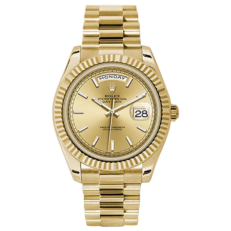 Rolex Day-Date 228238 18 Karat Yellow Gold Champagne Dial Automatic Men’s Watch