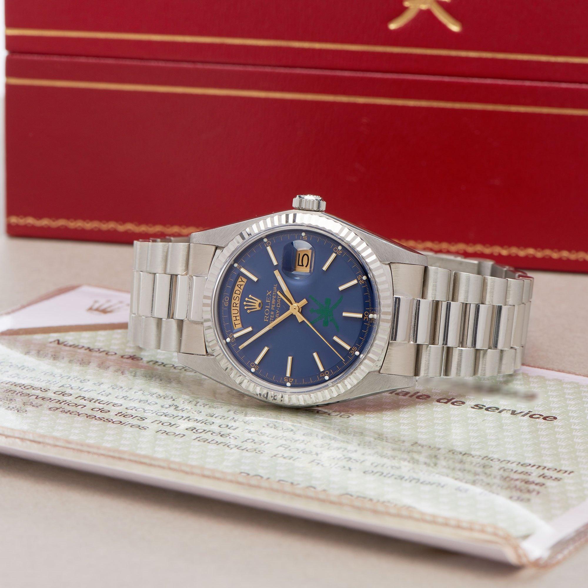 Rolex Day-Date 36 1803/9 Unisex Weißgold Khanjar' Zifferblatt Uhr 5