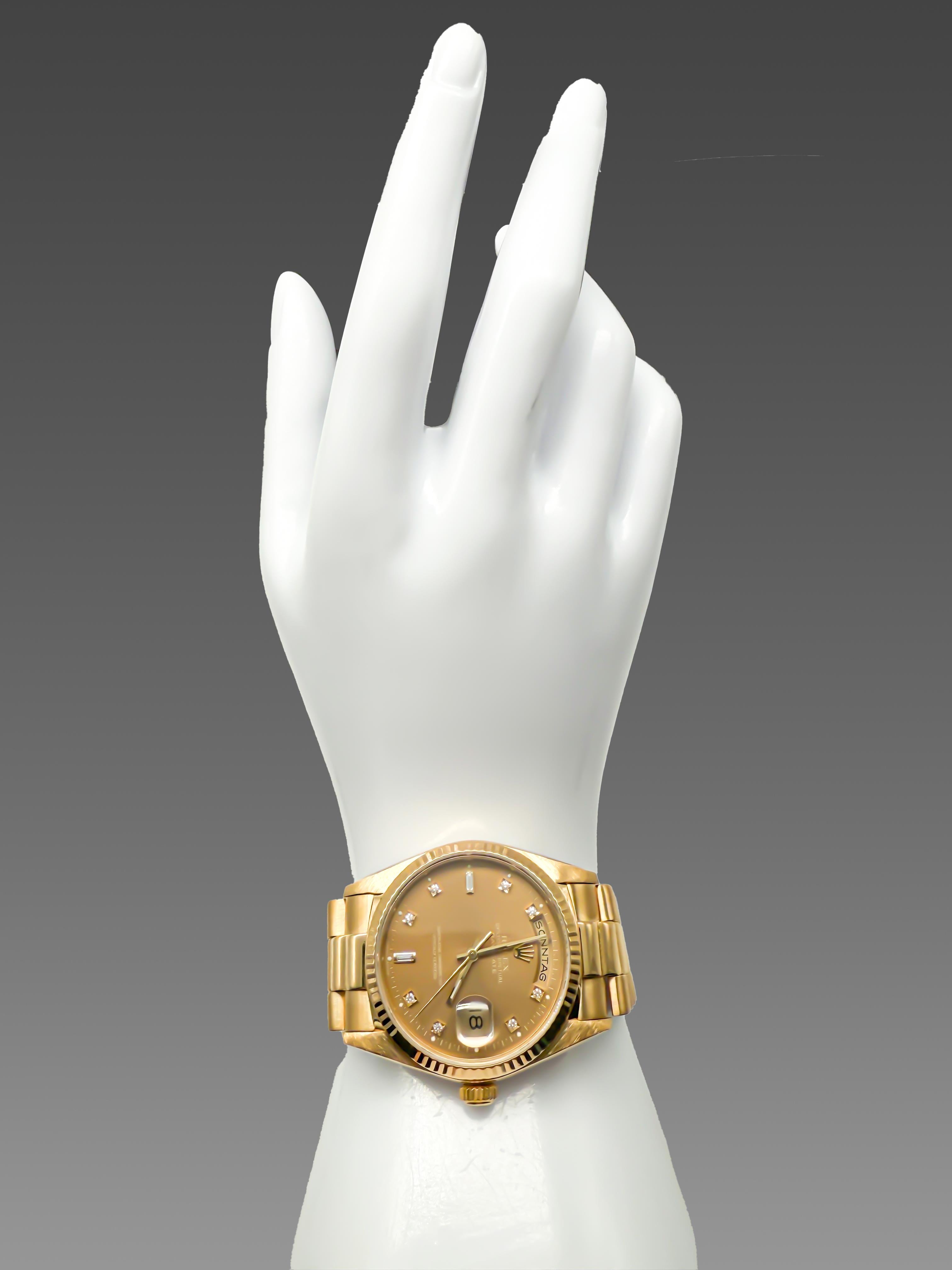 Taille brillant Rolex Day-Date 36 18038 ; 18 Karat en vente
