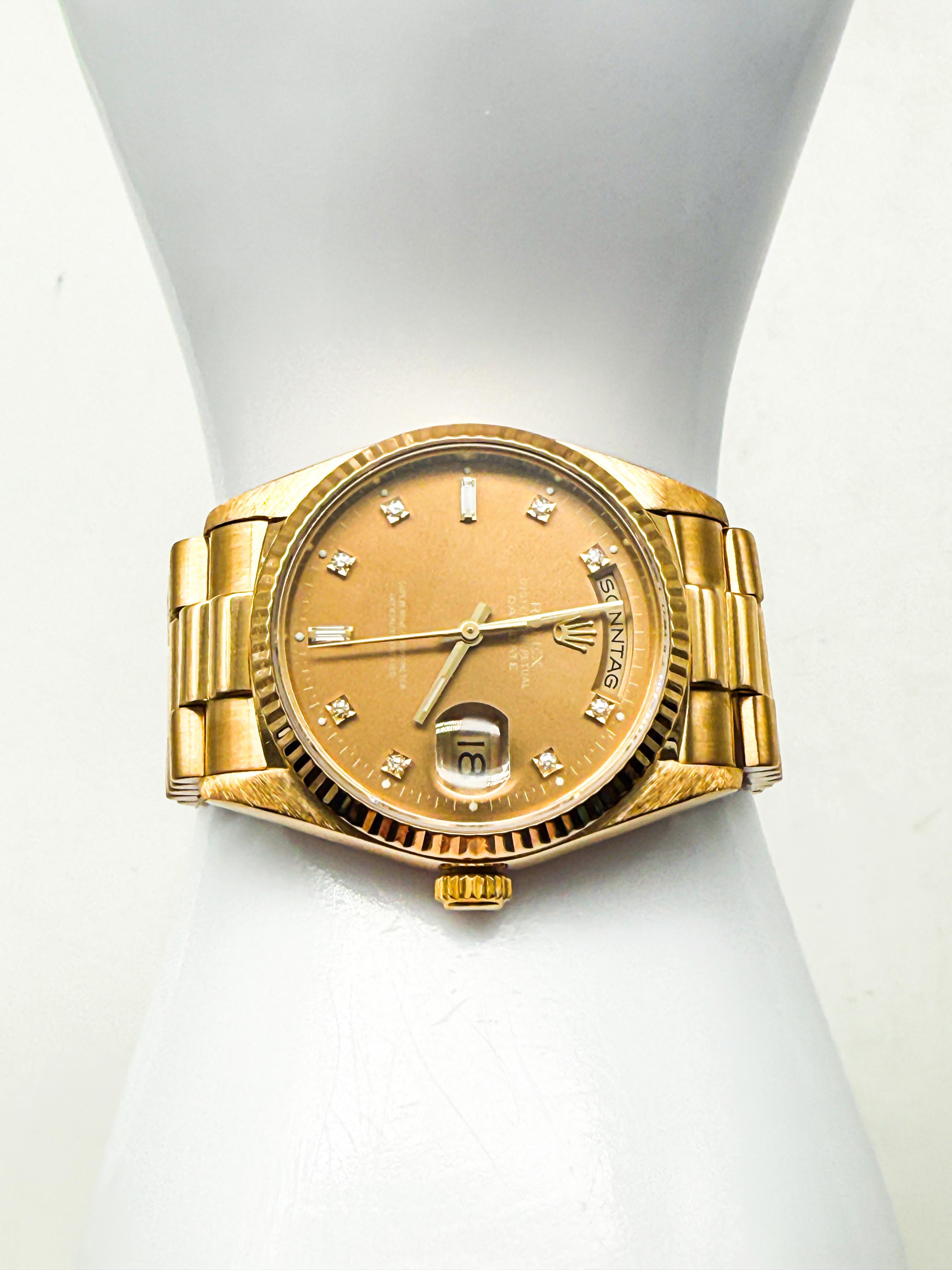 Rolex Day-Date 36 18038 ; 18 Karat Excellent état - En vente à Berlin, DE