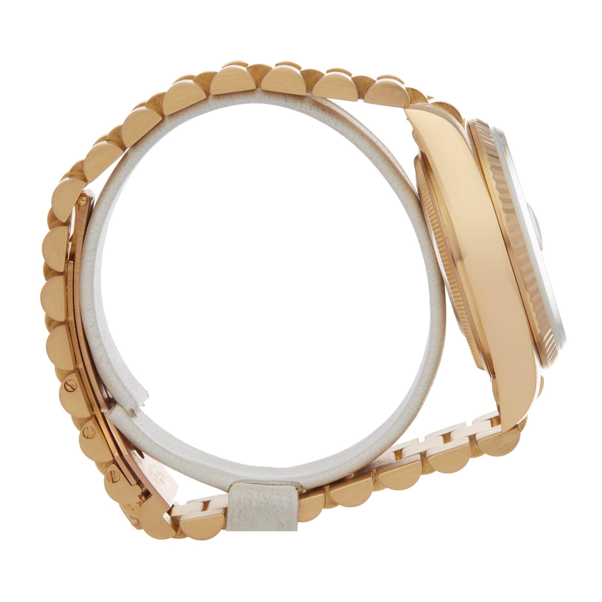 Rolex Day-Date 36 18038 Unisex Yellow Gold Diamond Watch 1