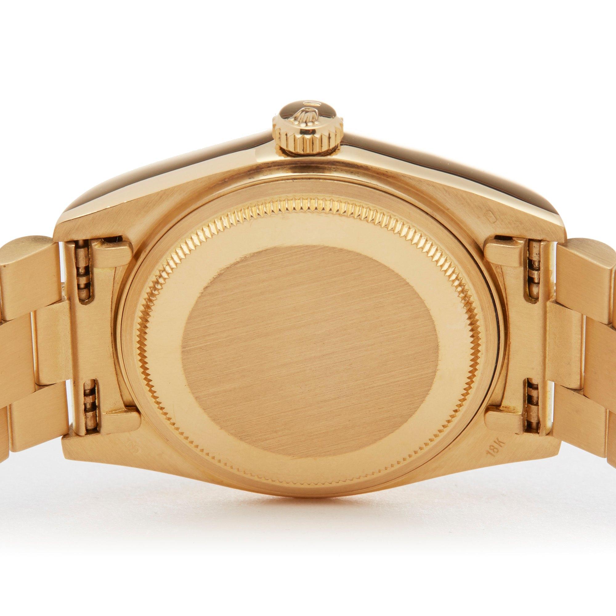 Rolex Day-Date 36 18038 Unisex Yellow Gold Diamond Watch 3