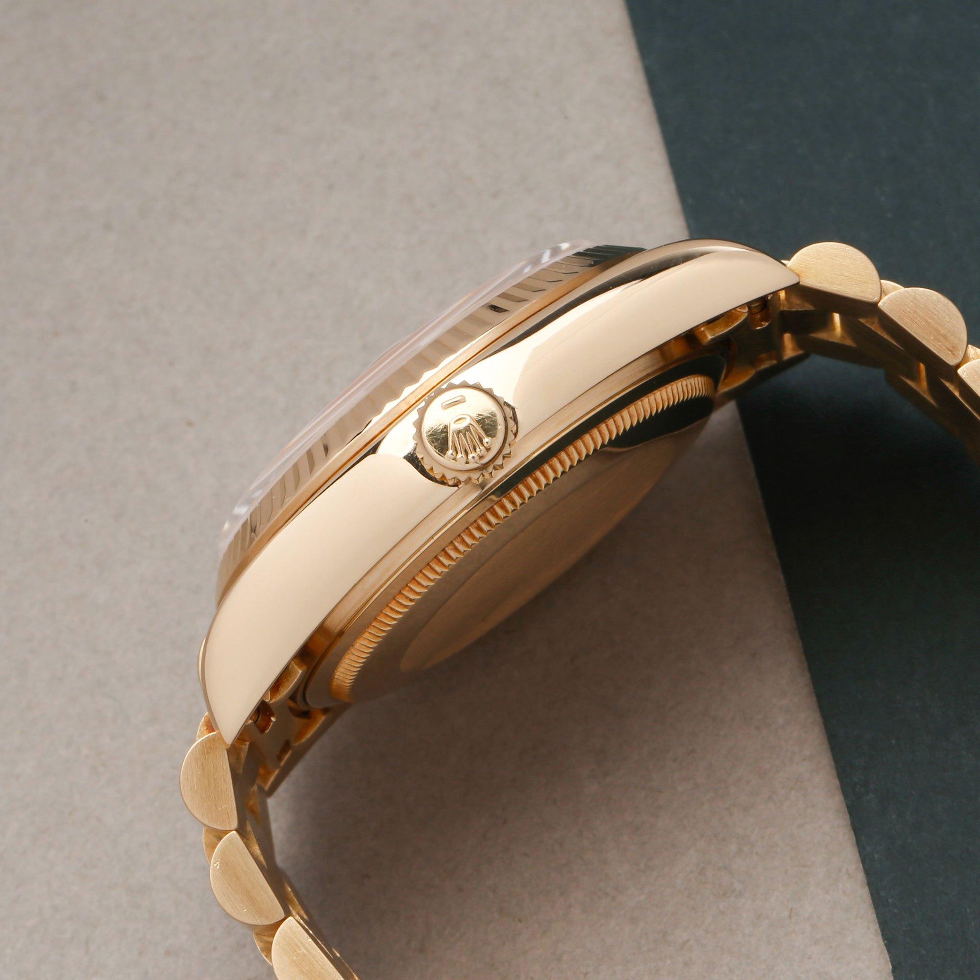 Rolex Day-Date 36 18038A Unisex Yellow Gold Diamond Watch In Excellent Condition In Bishops Stortford, Hertfordshire