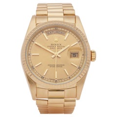 Used Rolex Day-Date 36 18238 Unisex Yellow Gold Watch