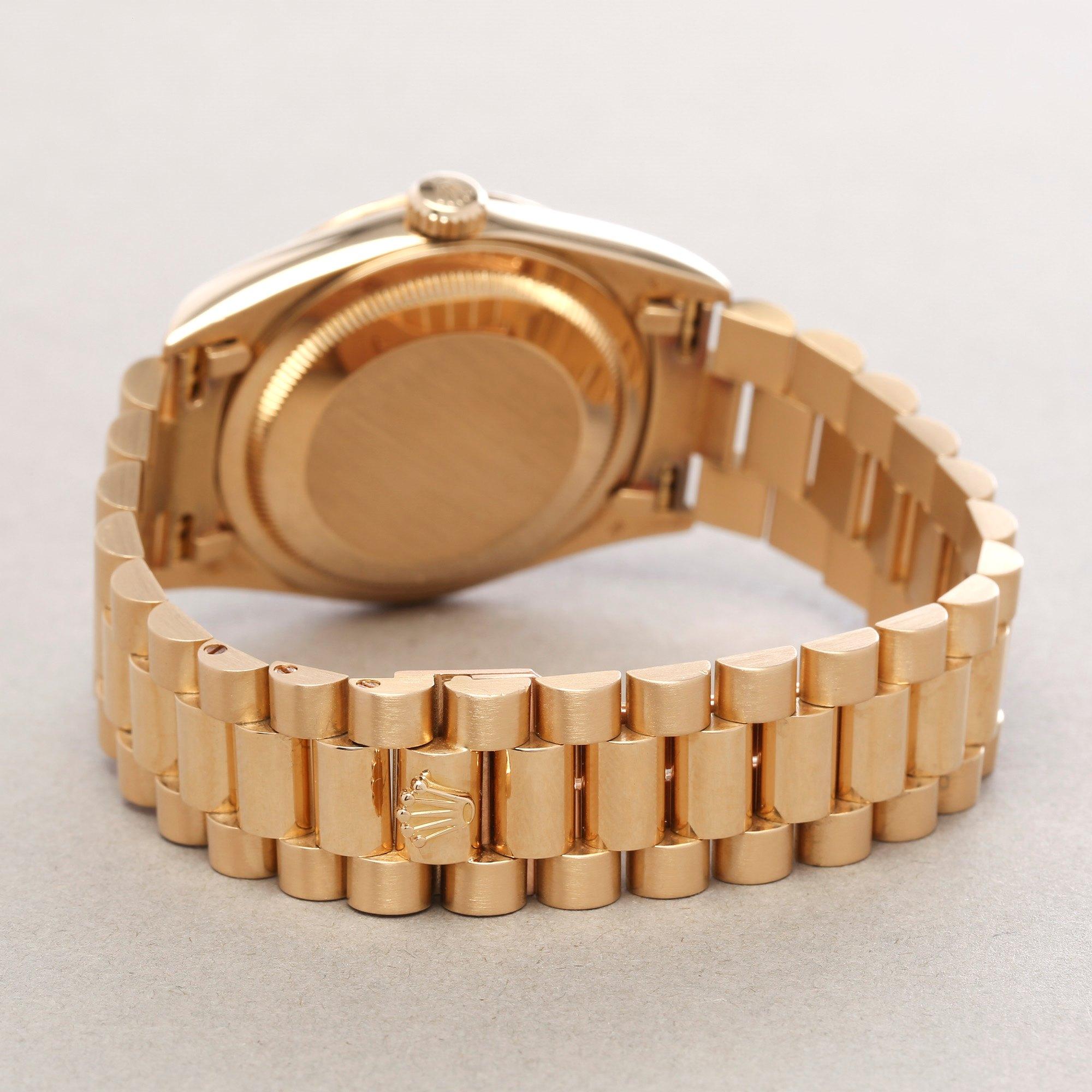 Rolex Day-Date 36 18238A Unisex Yellow Gold Diamond Watch 3