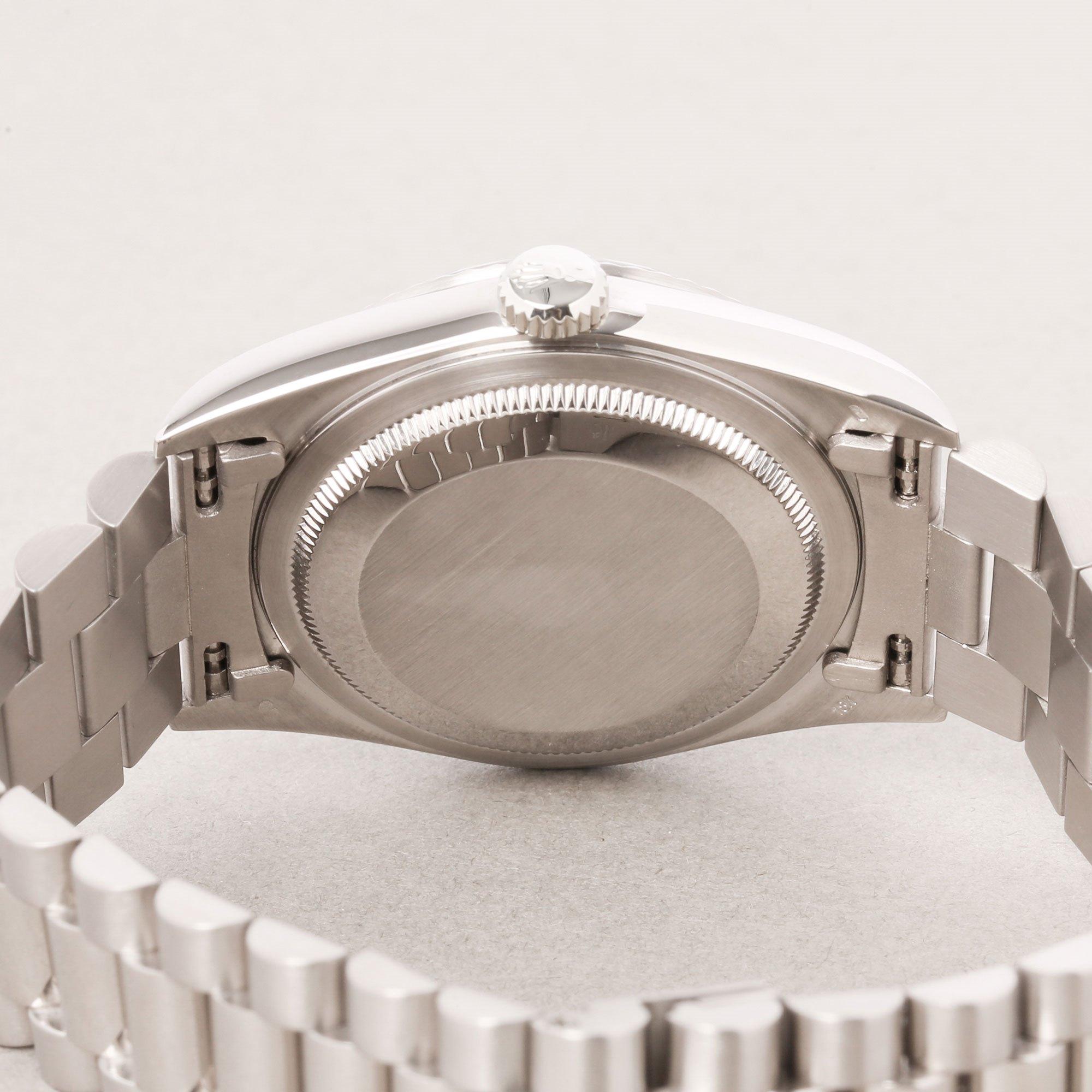 Rolex Day-Date 36 18239 Unisex White Gold Diamond Watch 4