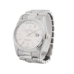 Rolex Day Date 36 18 Karat White Gold Unisex 18239