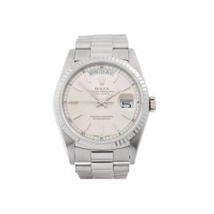 Rolex Day Date 36 18 Karat White Gold Unisex 18239