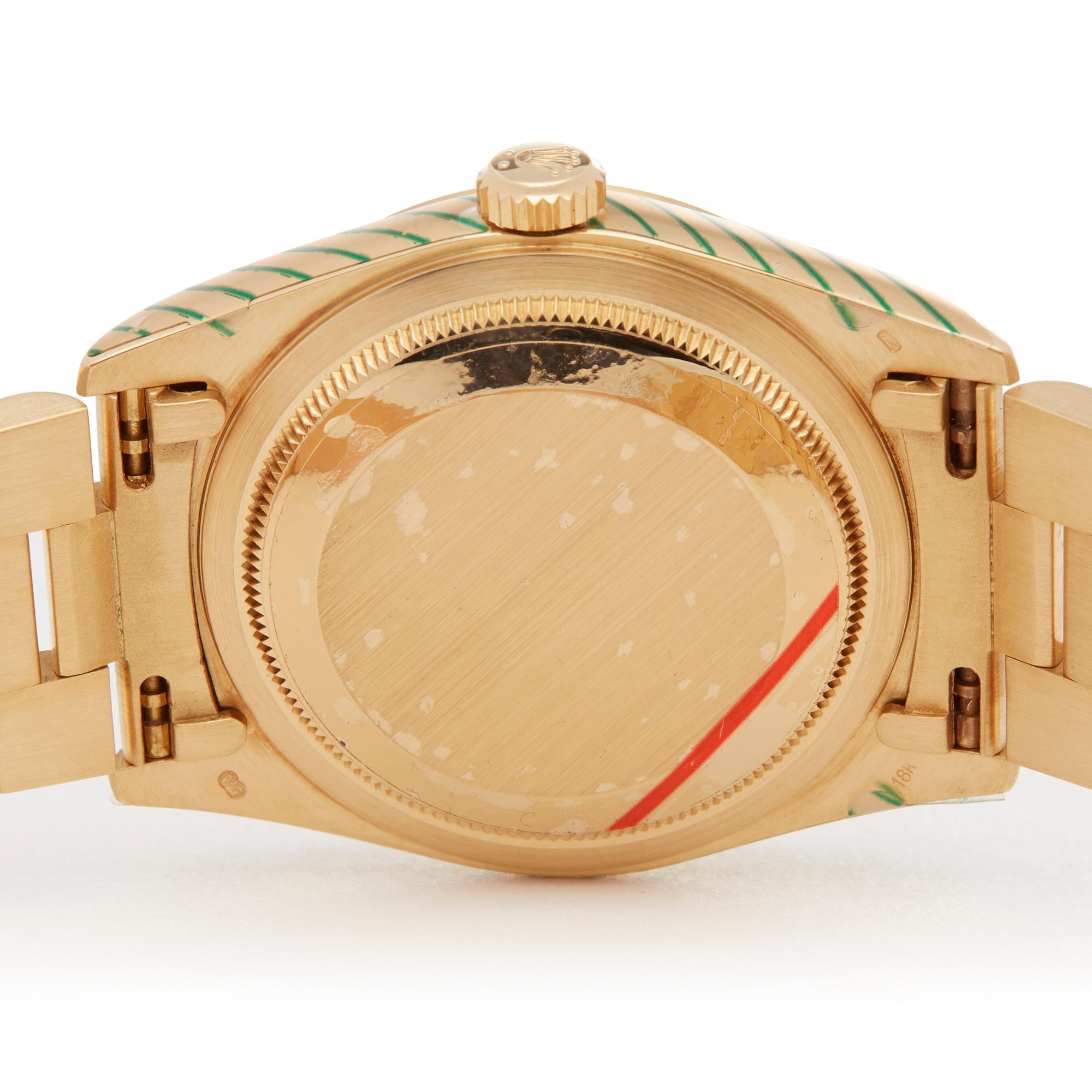 Modern Rolex Day-Date 36 Diamond Jubilee 18 Karat Yellow Gold 18238