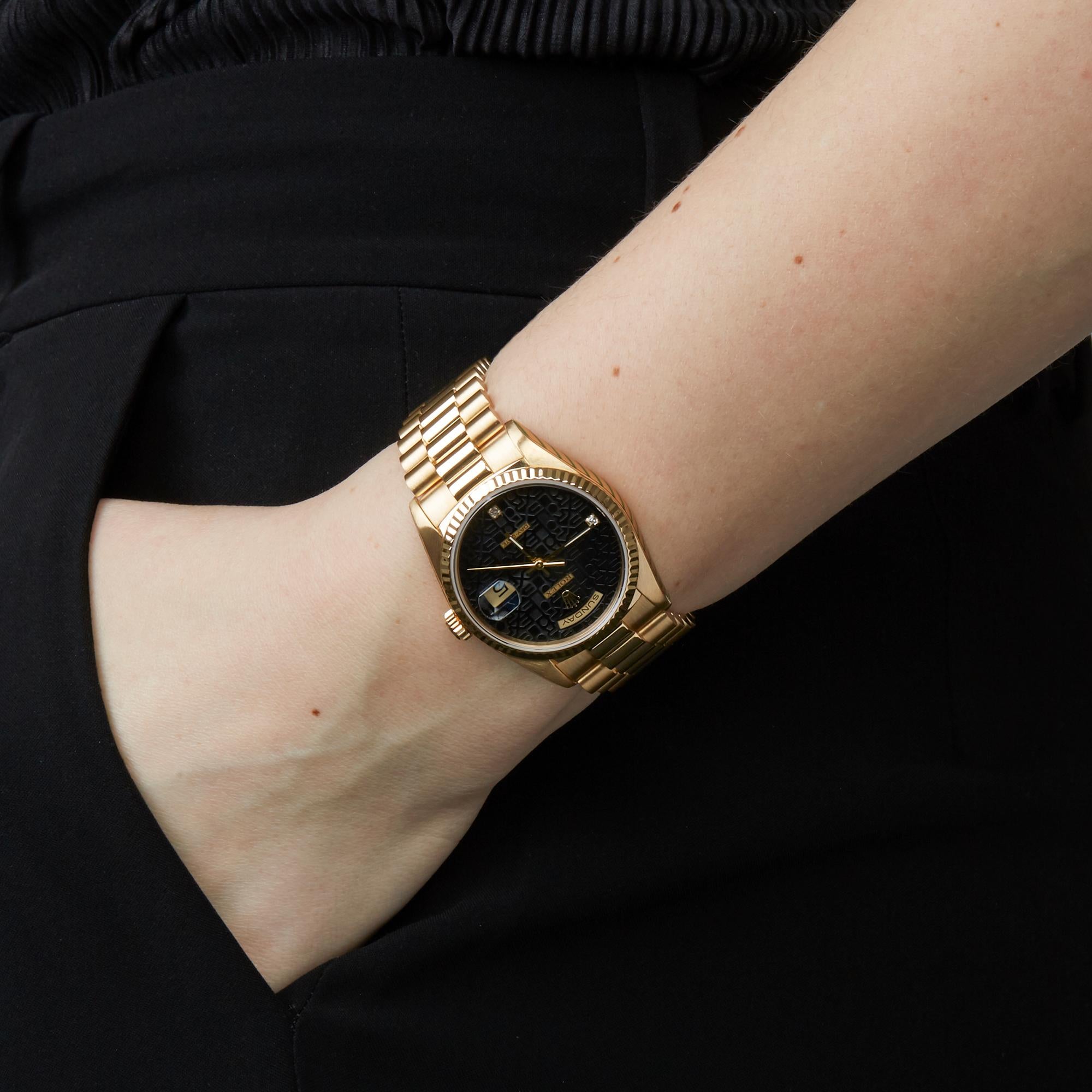 Rolex Day-Date 36 Diamond Jubilee 18 Karat Yellow Gold 18238 1
