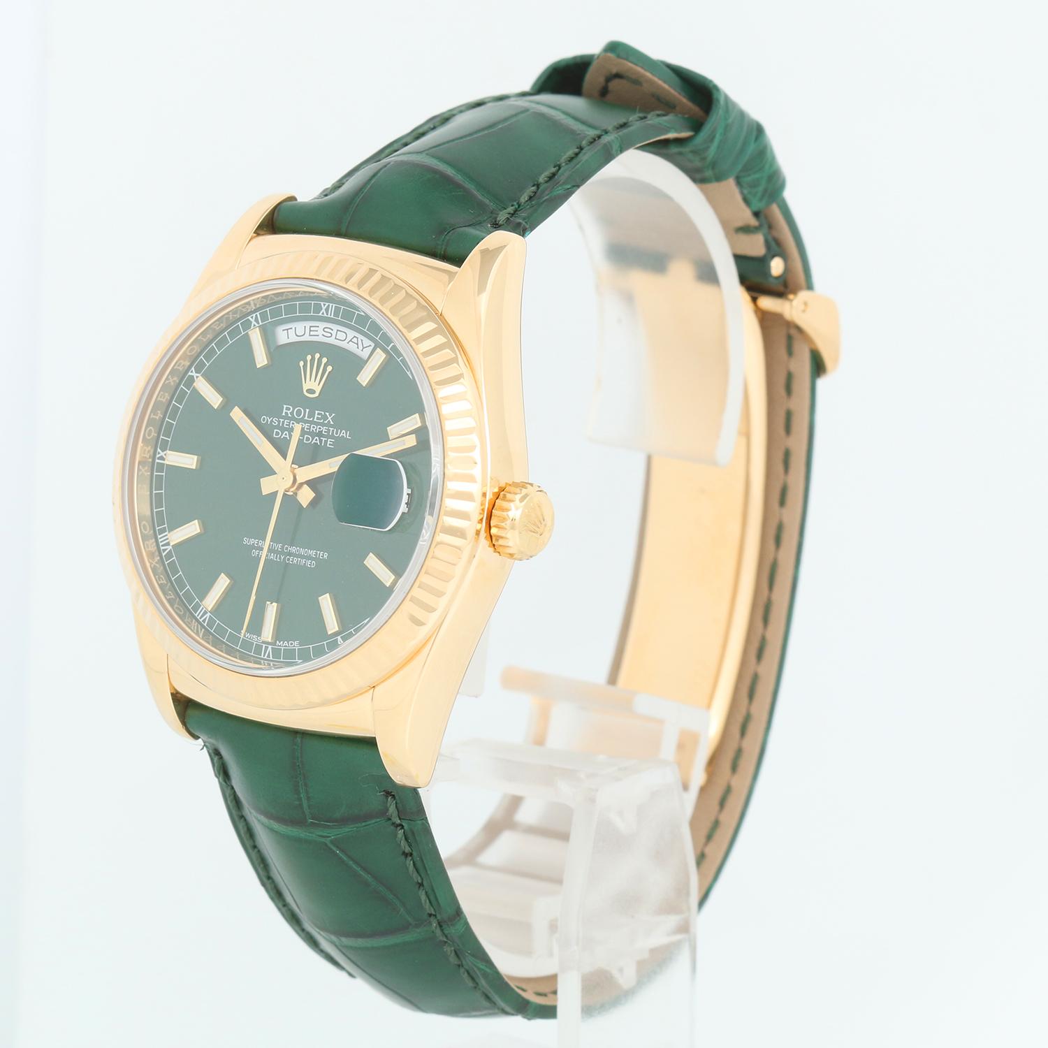 Rolex Day-Date 36 President 18K Yellow Gold Men's Watch 118138 In Excellent Condition In Dallas, TX