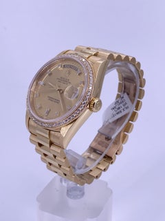 Rolex Day-Date 36 President Original Diamond Dial Custom Bezel